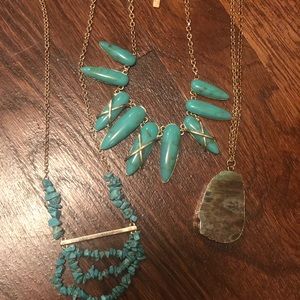 Three turquoise necklaces